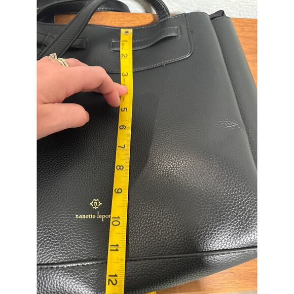 Nanette Lepore Arriss Triple Section Shoulder Bag Black - Picture 12 of 13